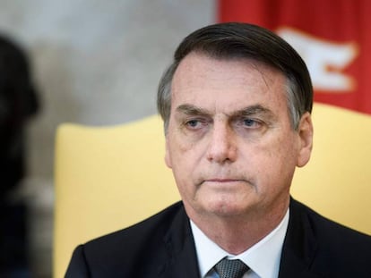 Presidente Jair Bolsonaro, no dia 19 de março, em visita aos Estados Unidos.