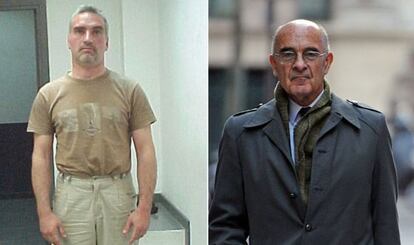 A la izquierda, el agente Christian Piazzole durante su detención. A la derecha el general Rondot.