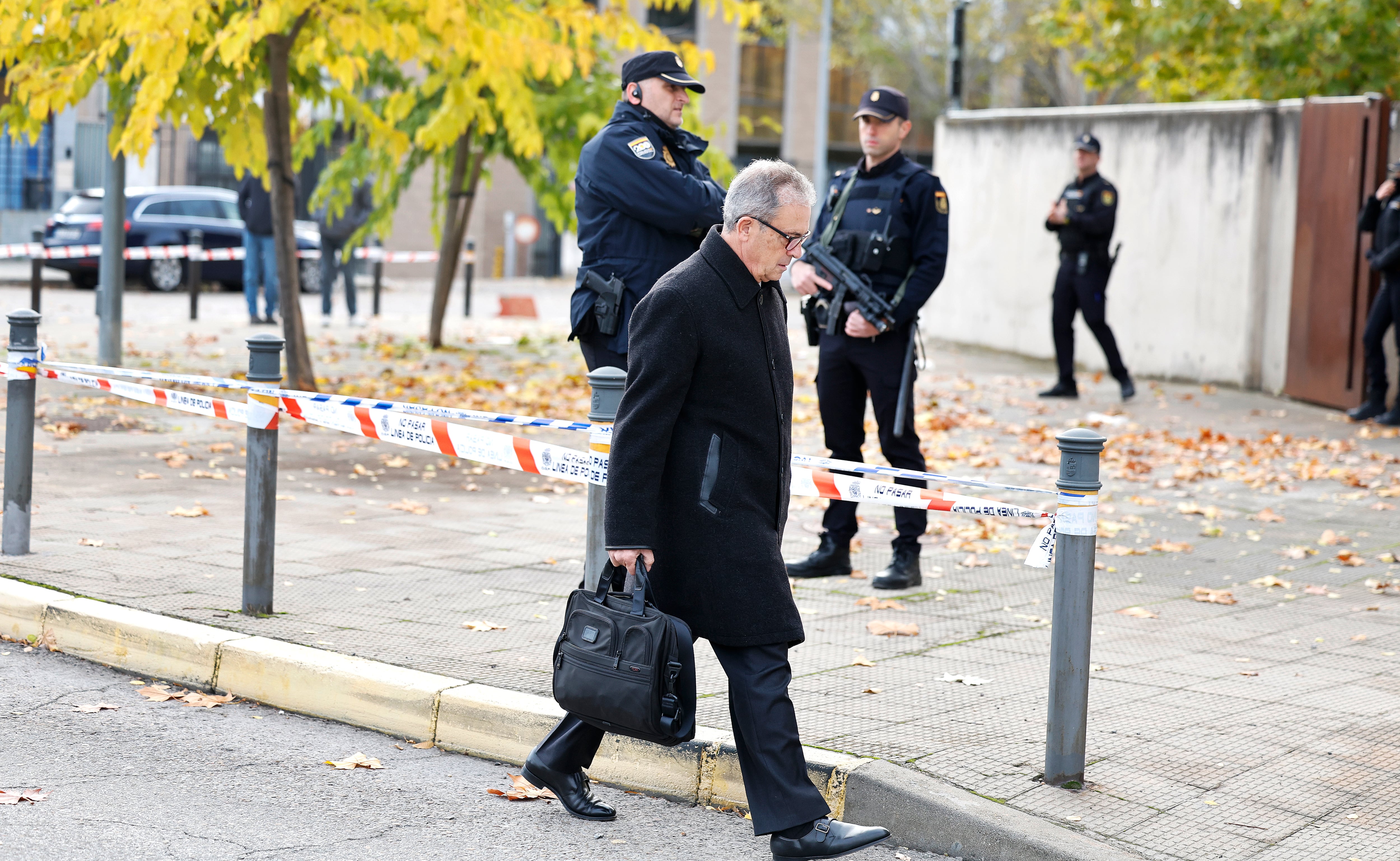 Jordi Pujol Ferrusola, a su llegada este lunes a la Audiencia Nacional en San Fernando de Henares.