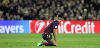 Neymar, durante el partido.