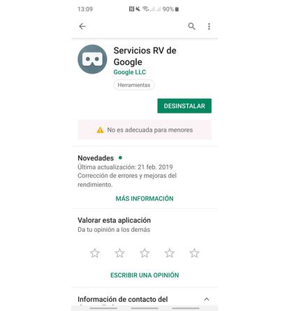 Nuevo aviso en la Play Store: "No es adecuada para menores"