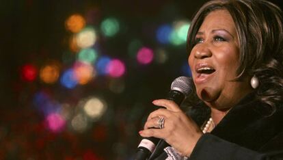 Aretha Franklin, en una actuación en Nueva York en diciembre de 2008.