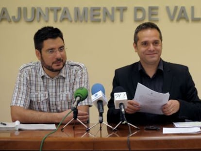 Ignacio Blanco y Amadeu Sanchis, durante su comparecencia este viernes.