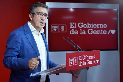 Patxi López, portavoz del PSOE en el Congreso.