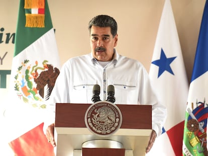 Nicolás Maduro, este domingo, en la cumbre migratoria celebrada en México.