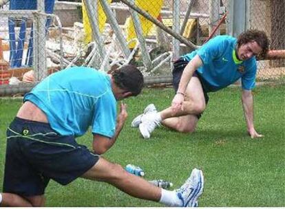 Márquez y Milito se entrenan en Barcelona