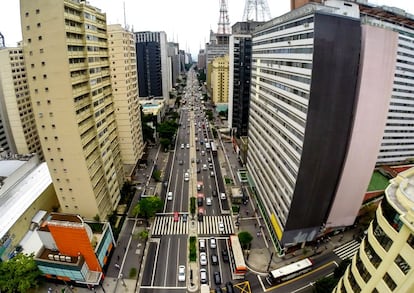 Avenida Paulista, que neste ano recebeu as obras de uma nova ciclovia, pedida há anos pelos ativistas.