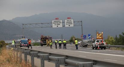El lloc de l'accident.