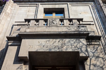 La fachada de la Suprema Corte de Justicia de la Nación, en Ciudad de México.