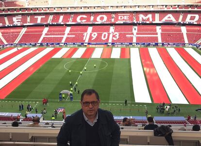 Chema Candela, en el estadio Wanda Metropolitano.