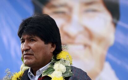 El presidente boliviano, Evo Morales, el pasado lunes en la localidad de El Alto.