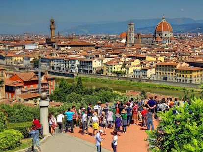 Piazzale Michelangelo, in Florence, Italy.