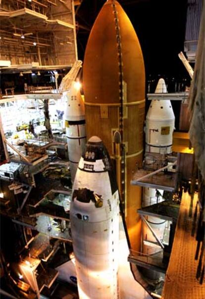 Imagen de los preparativos del 'Atlantis' en Cabo Cañaveral (Florida)