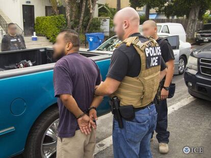 Uno de los detenidos en Los Ángeles en la redada de la semana pasada.