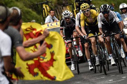 Bernal, el miércoles por delante de Thomas, Froome y Dumoulin.