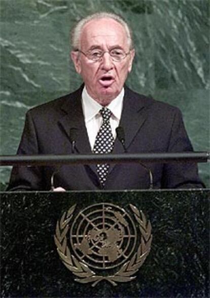 Peres, durante su discurso ante la ONU.