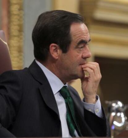 El presidente del Congreso, José Bono, hoy en el Pleno. 