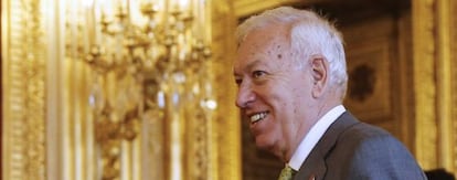 El ministro español de Exteriores, José Manuel García-Margallo, en París el pasado 20 de febrero.