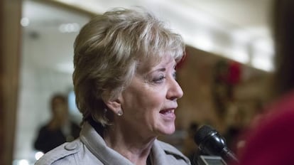 Linda McMahon, la empresaria de la lucha libre.