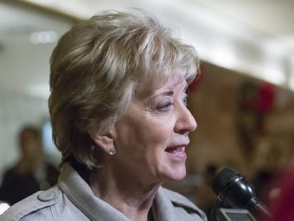 Linda McMahon, la empresaria de la lucha libre.