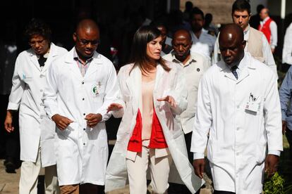 Letizia en el Centro de Investigacion en Salud de Manhiça.