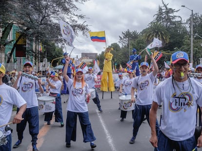 La batucadas se unieron al paro nacional a favor de la consulta popular de Petro