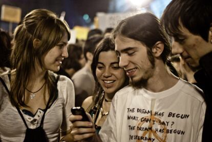 Imagen tomada en la Puerta del sol de Madrid el pasado 20 de mayo.