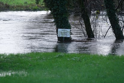 Inundaciones provocadas por el desbordamiento del río Tambre, en Oroso, A Coruña. 