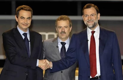 En 2008 Zapatero y Rajoy fueron los protagonistas del debate electoral