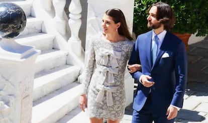 Fotografía oficial de la boda de Carlota Casiraghi y Dimitri Rassam.