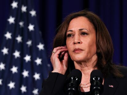 La vicepresidenta estadounidense, Kamala Harris, durante su primera visita oficial a Asia, en Hanói (Vietnam), el pasado 26 de agosto.