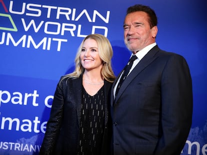 El actor Arnold Schwarzenegger y su pareja Heather Milligan, en Austria el pasado enero.