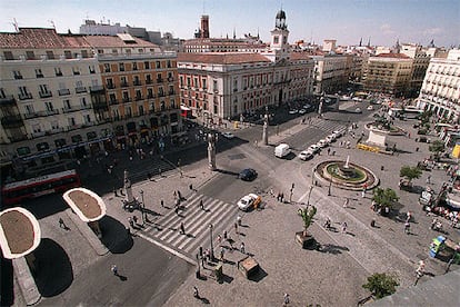 La Puerta del Sol, en una imagen panorámica captada en septiembre de 2003.