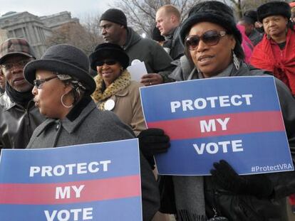 Marcha por el derecho a voto en Washington el pasado mes de febrero.