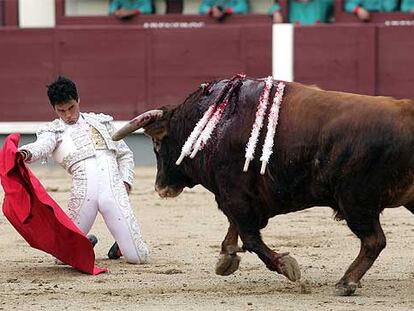 Miguel Abellán, en su segundo toro.