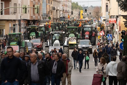 Manifestación de tractores en Cuenca (Castilla La-Mancha).
