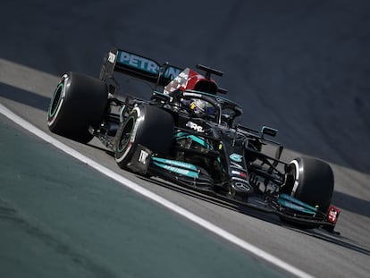 Lewis Hamilton, durante el Gran Premio de Brasil.