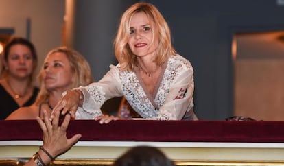 Eugenia Martinez de Irujo en el concierto de Juanes en el Teatro Real de Madrid. 