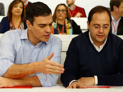 Sánchez i Luena, aquest dilluns en el comitè federal de el PSOE.