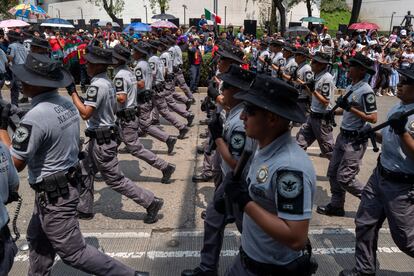 Elementos de la Guardia Nacional durante el desfile militar por el Da de la Independencia en Ciudad de Mxico, el 
16 de septiembre de 2024.