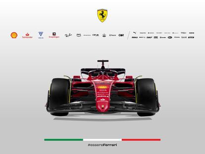 El Ferrari F1-75 presentado este jueves.