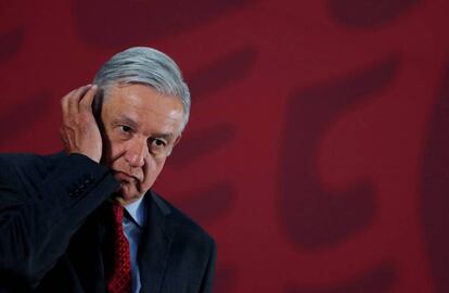 López Obrador durante una conferencia de prensa la semana pasada