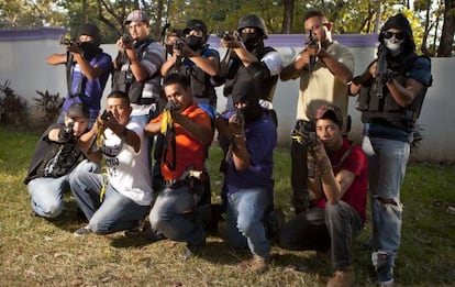 Members of Commander Five's self-defense militia.