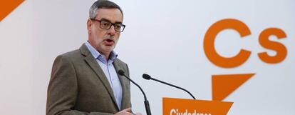 José Manuel Villegas, secretario de organización de Ciudadanos.