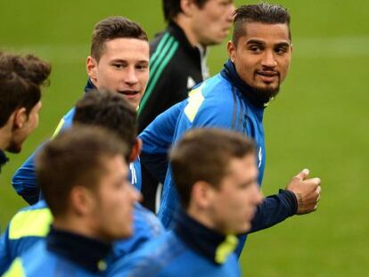 Draxler y Boateng, en el entrenamiento. 