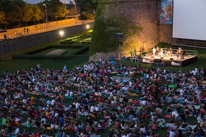 Sala de cine en el Castillo de Montjuïc (Barcelona).