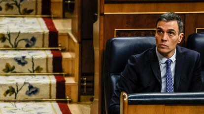 Pedro Sánchez, en el Congreso de los Diputados.