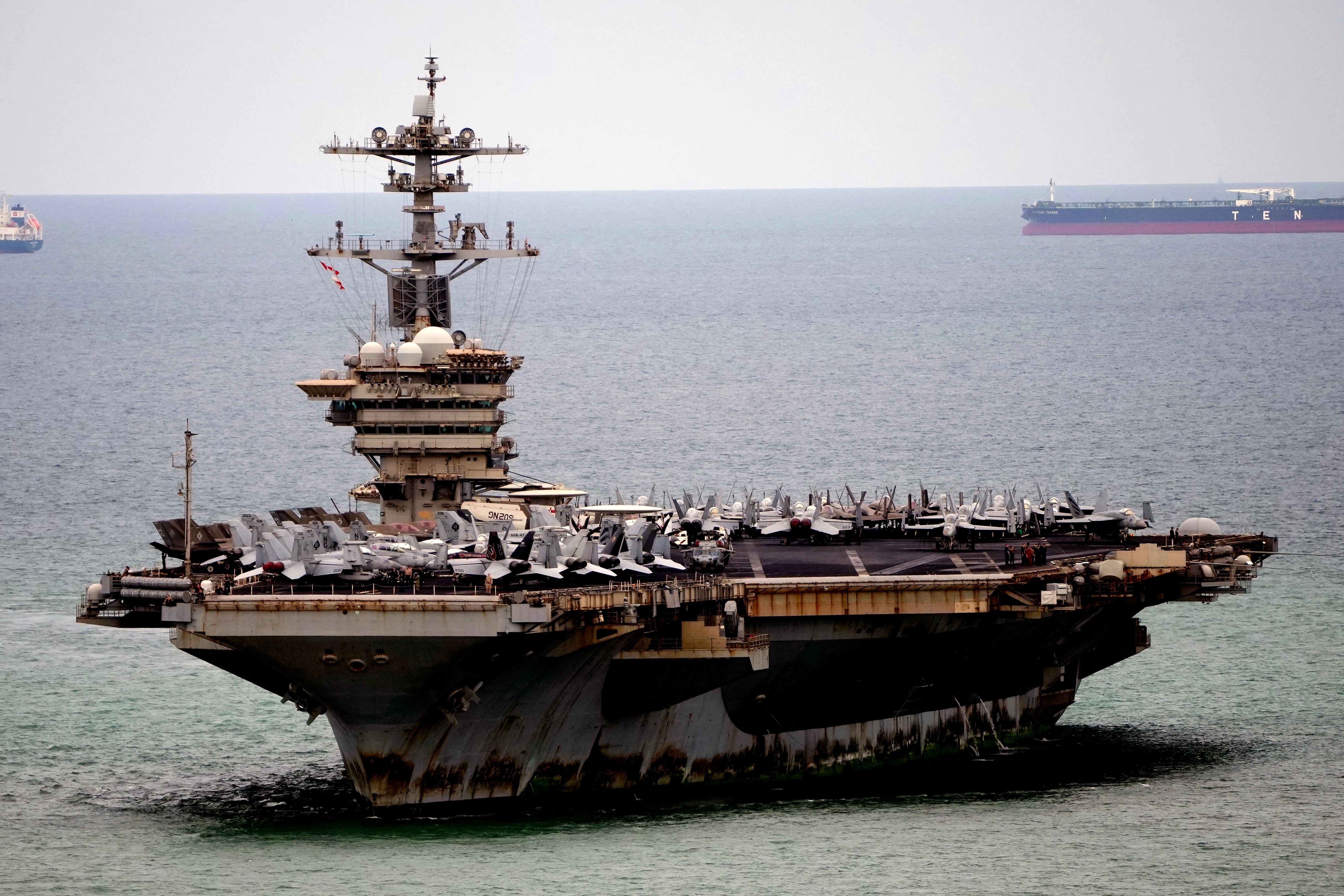 Eight sailors on board an aircraft carrier attempted suicide during their deployment to Iran, according to the Navy