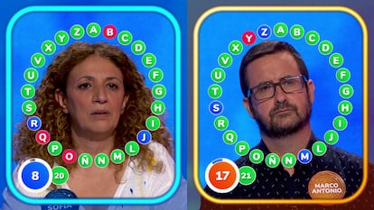 Sofía y Marco Antonio, concursantes de 'Pasapalabra'.