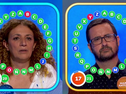 Sofía y Marco Antonio, concursantes de 'Pasapalabra'.